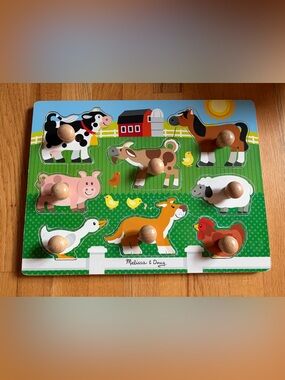 Melissa & Doug Wooden Farm Animal Puzzle